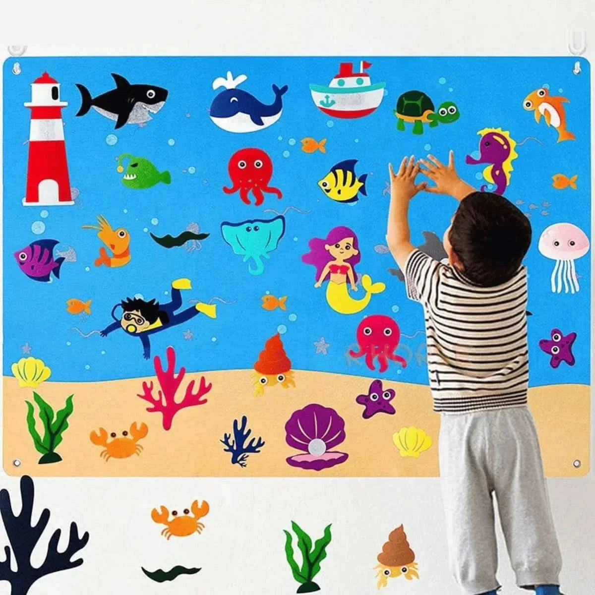 Felt Board Reusable Animal Figures Soft Felt