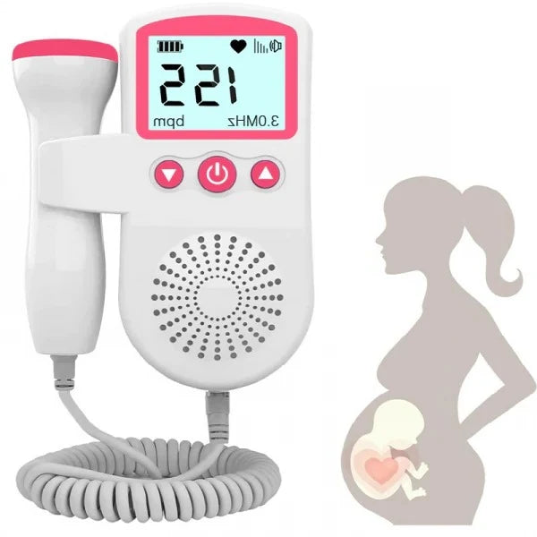 Fetal Heart Monitor Backlit Display & Speaker Battery Powered
