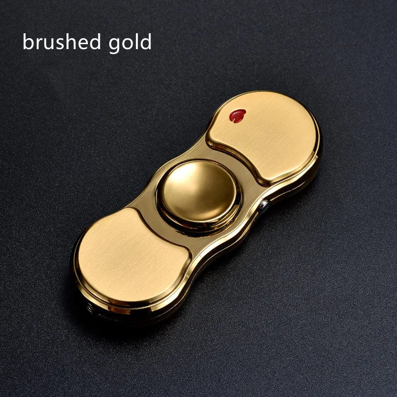 Fidget Spinner Lighter Rechargeable Metal Colorful Light Display