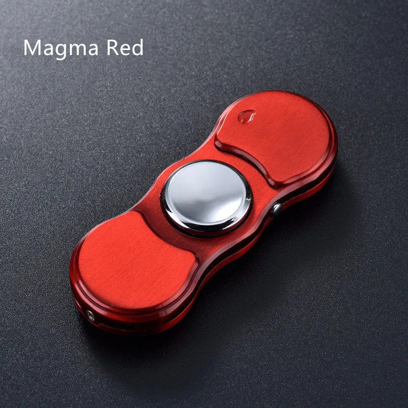 Fidget Spinner Lighter Rechargeable Metal Colorful Light Display