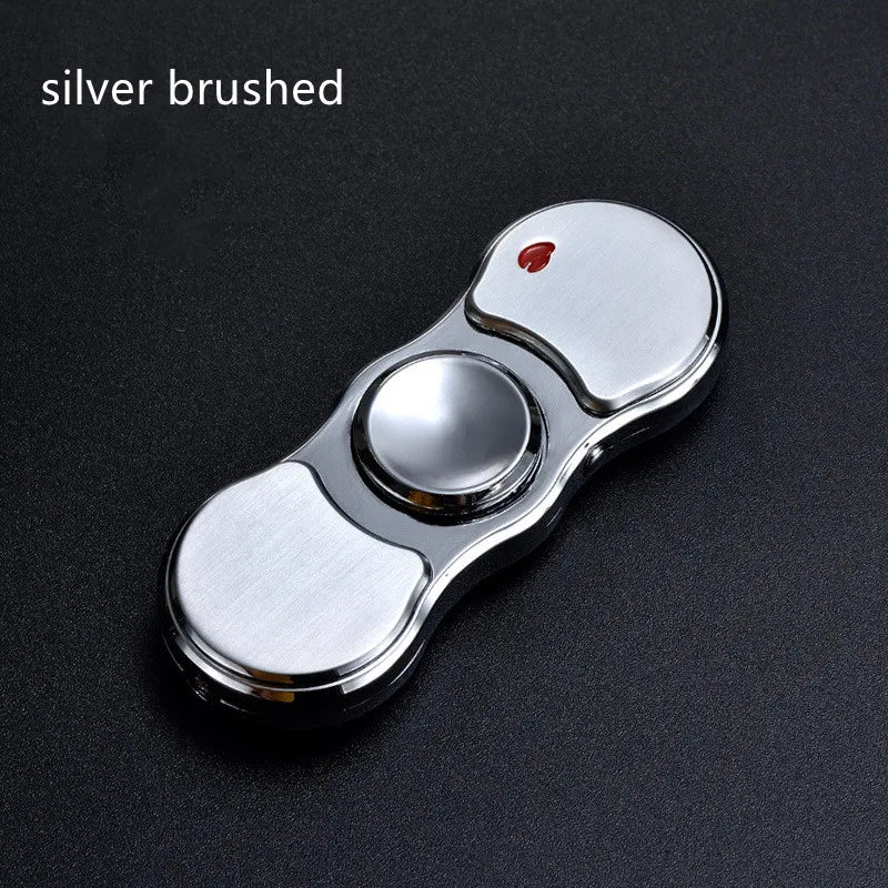 Fidget Spinner Lighter Rechargeable Metal Colorful Light Display