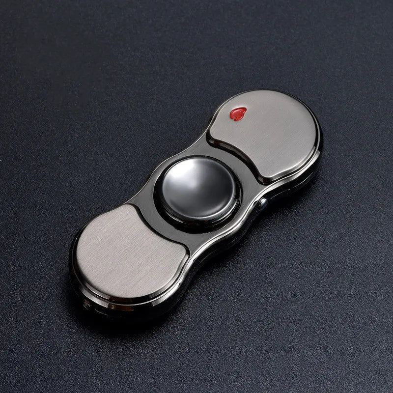 Fidget Spinner Lighter Rechargeable Metal Colorful Light Display