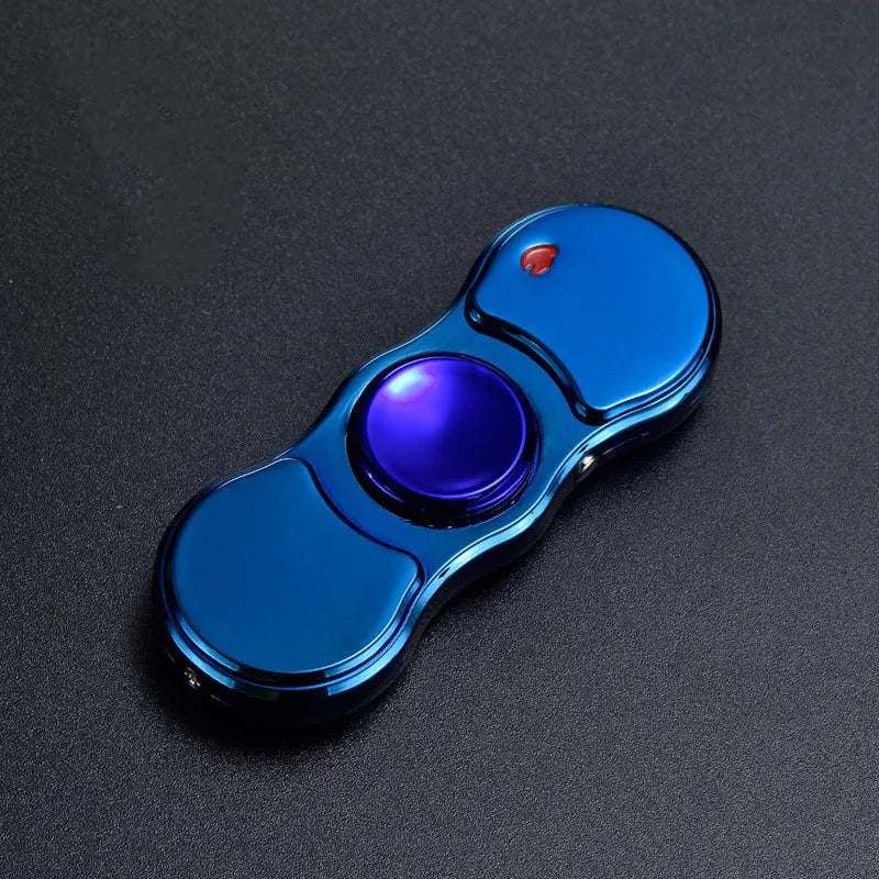 Fidget Spinner Lighter Rechargeable Metal Colorful Light Display