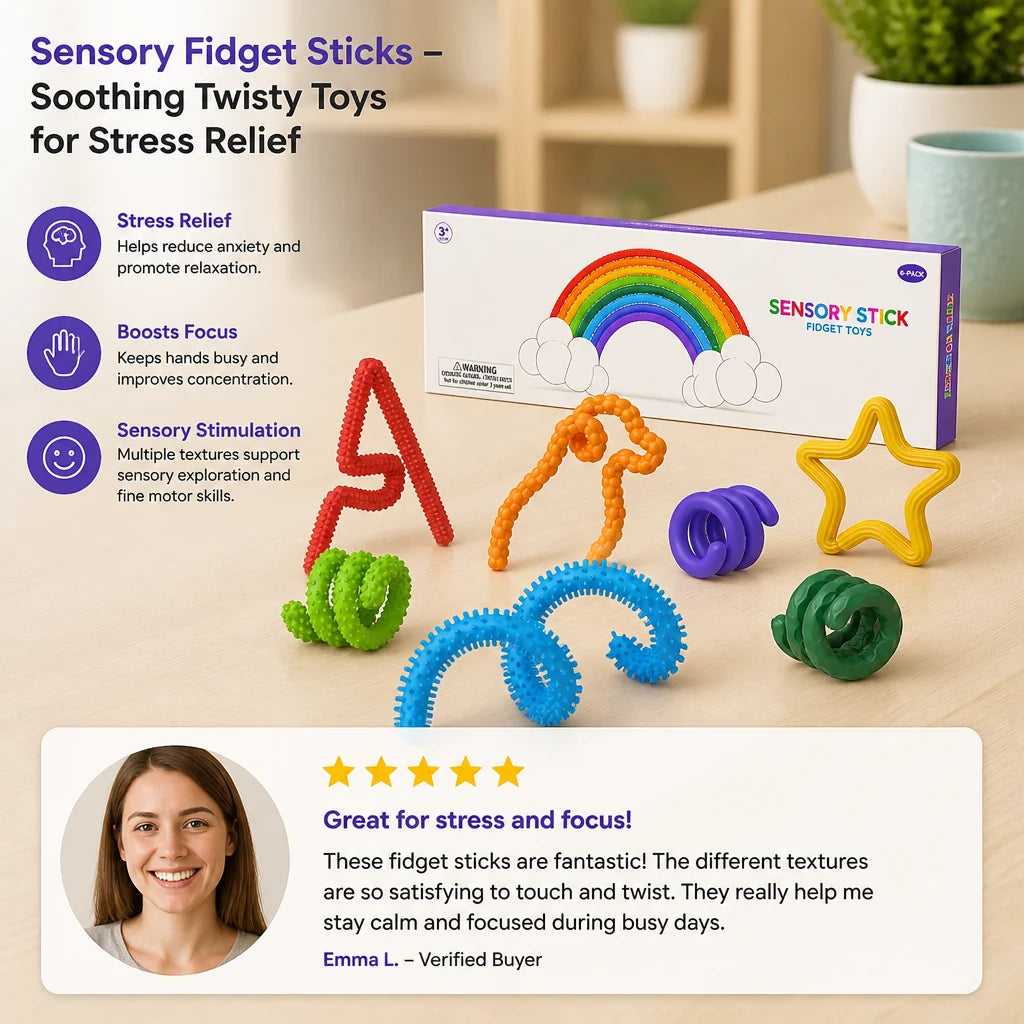 Fidget Sticks Flexible Twisting & Portable Sensory Toy