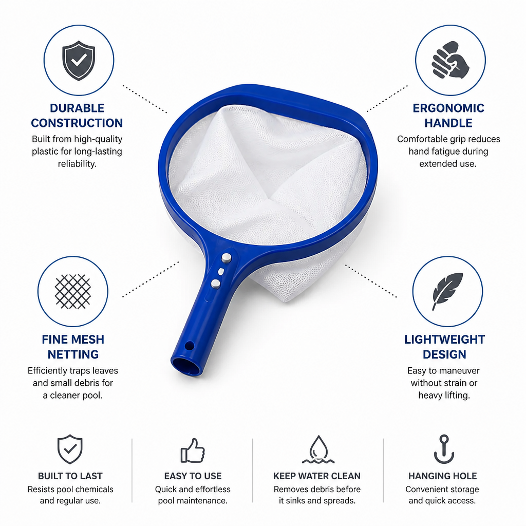 Fine Mesh Ergonomic Pool Skimmer