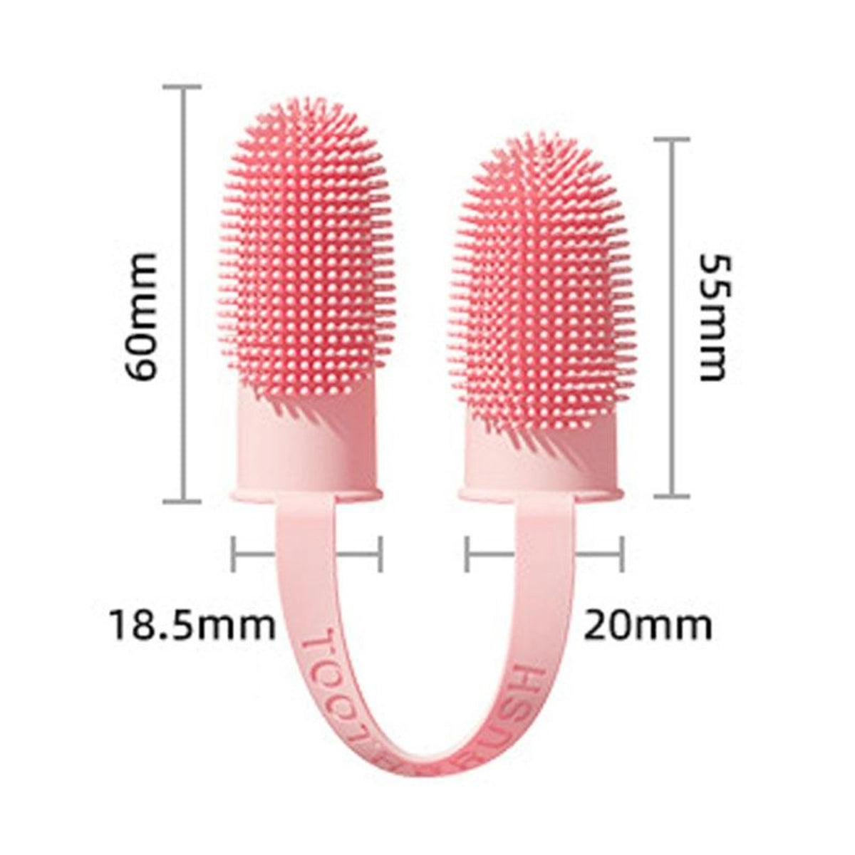 Finger Toothbrush Dual-Finger Over 800 Bristles