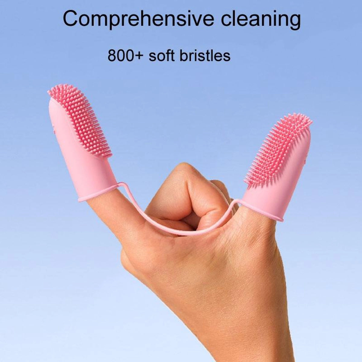 Finger Toothbrush Dual-Finger Over 800 Bristles