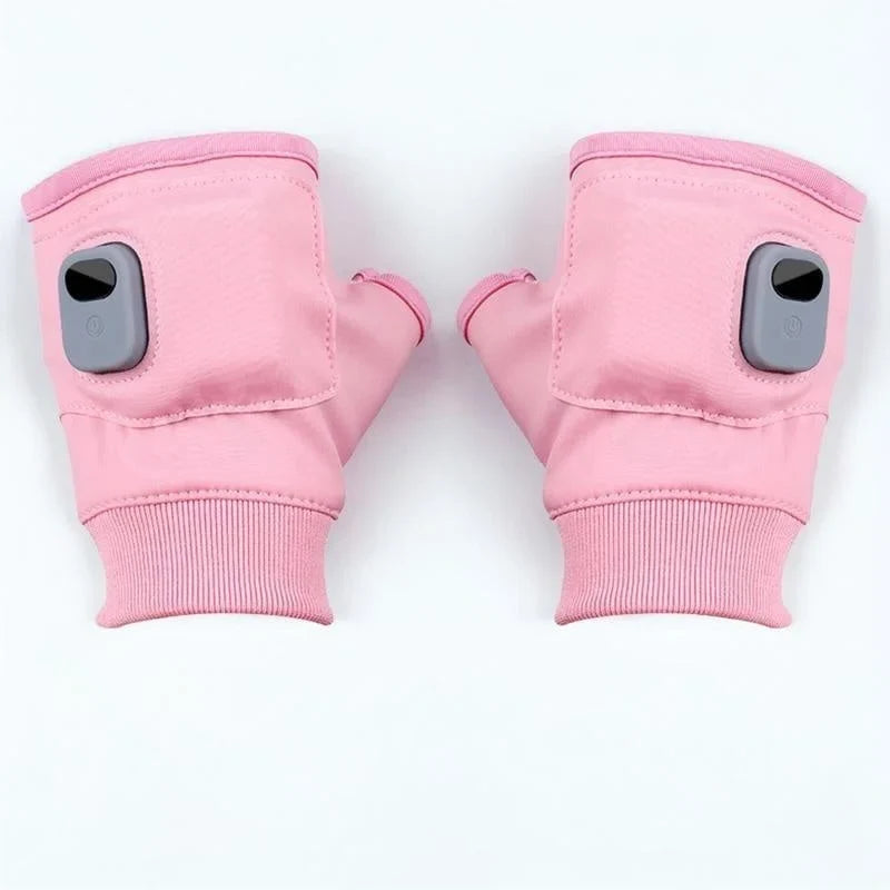 Fingerless Heated Gloves Rechargeable Three Heat Settings