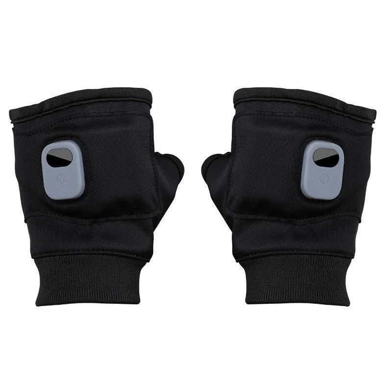 Fingerless Heated Gloves Rechargeable Three Heat Settings