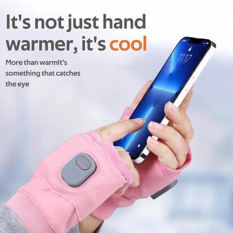 Fingerless Heated Gloves Rechargeable Three Heat Settings