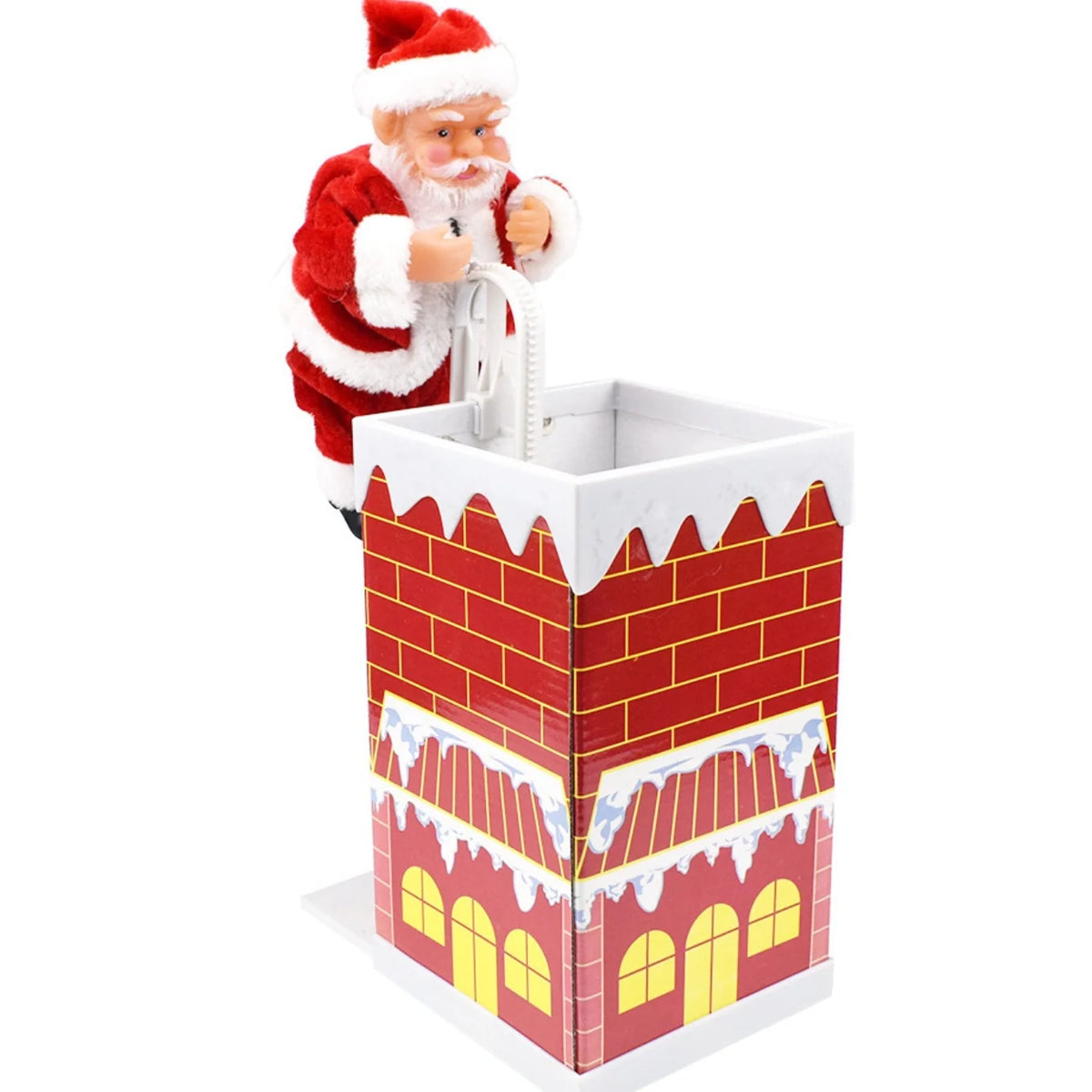 Fireplace Decoration Santa Vivid Painted Detail Easy Install