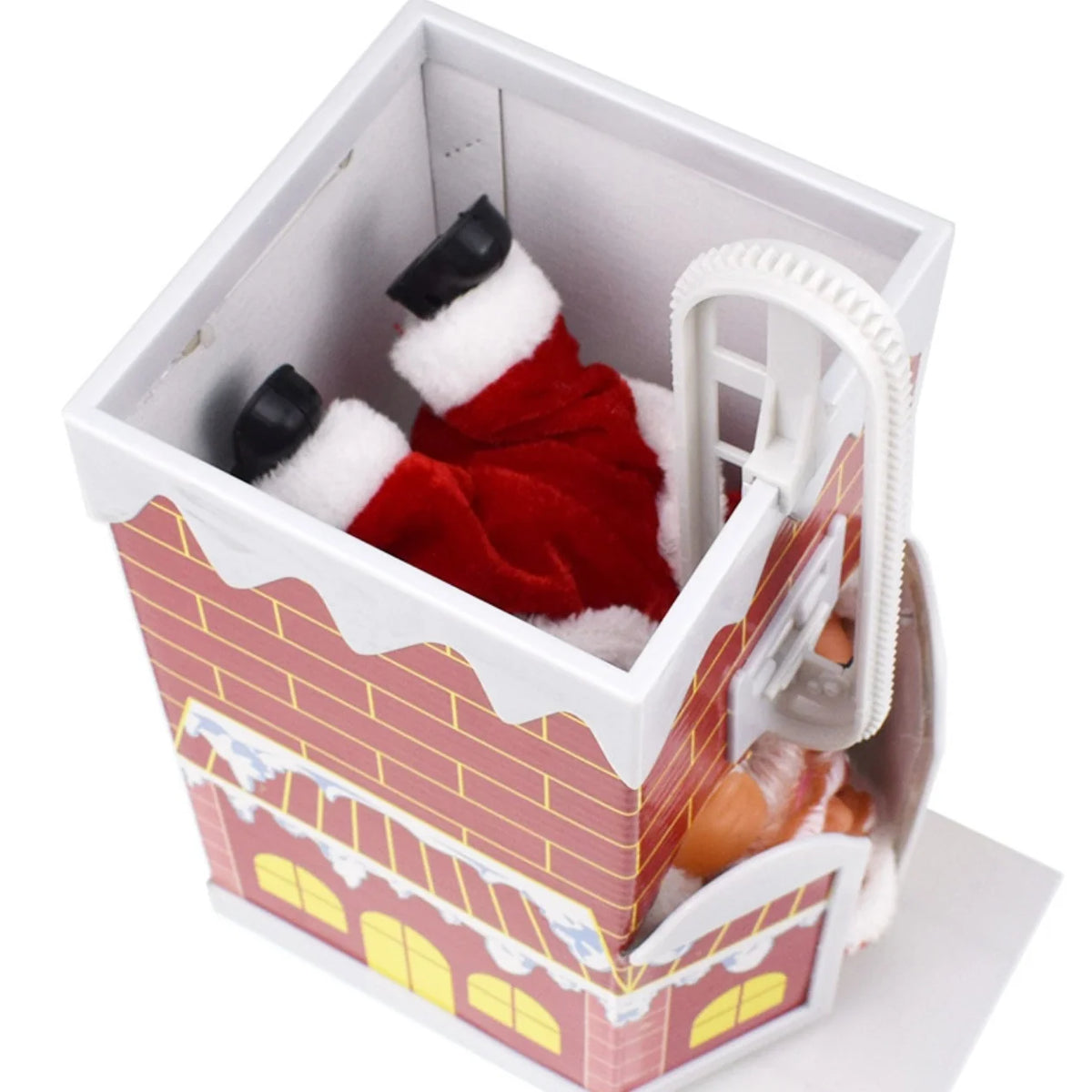 Fireplace Decoration Santa Vivid Painted Detail Easy Install