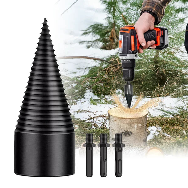 Firewood Drill Bit Threaded Splitting Head Interchangeable Shanks