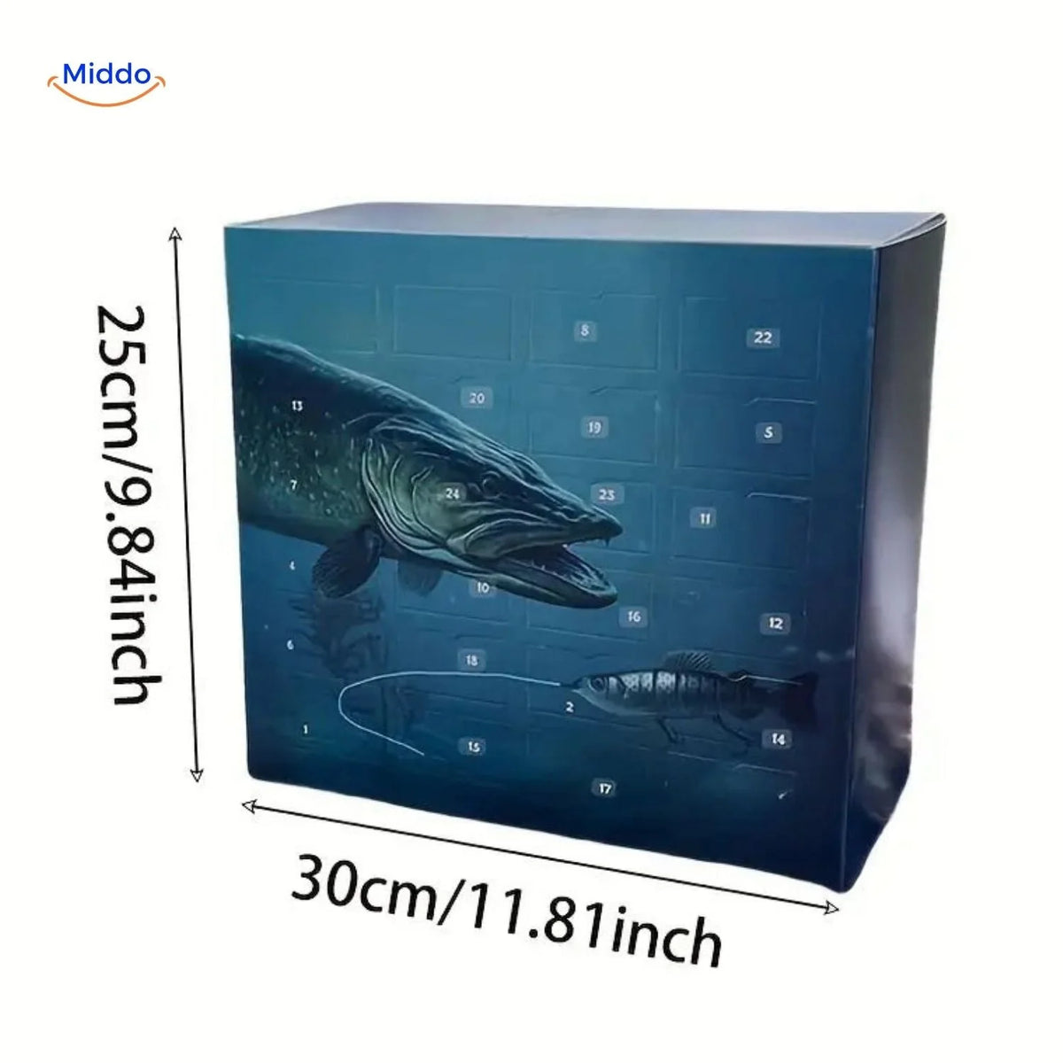 Fishing Advent Calendar 24 Accessories Reusable Wall Hanging