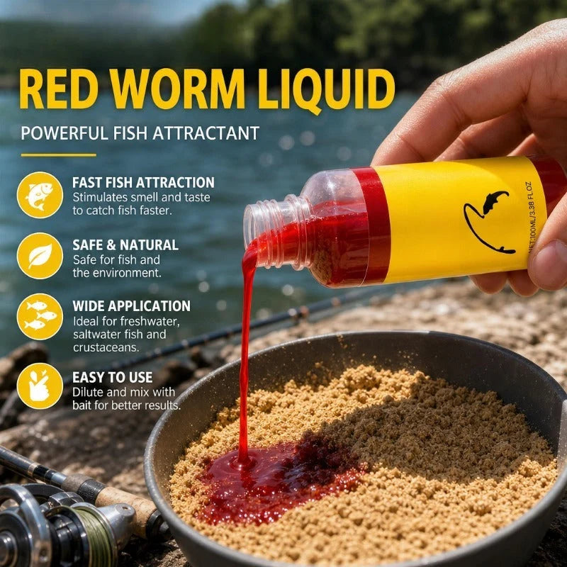 Fishing Bait Attractant Red Worm Extract Liquid Concentrate