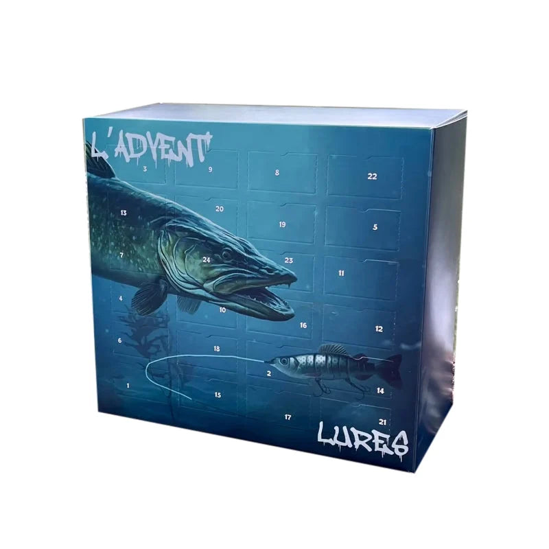 Fishing Lure Advent Calendar 24 Assorted Pre-Rigged Lures