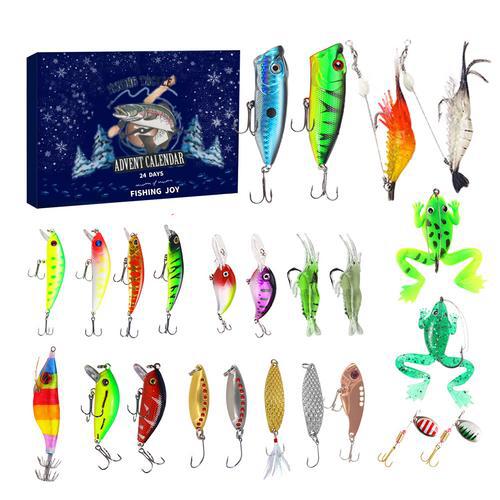 Fishing Lure Advent Calendar 24 Assorted Pre-Rigged Lures