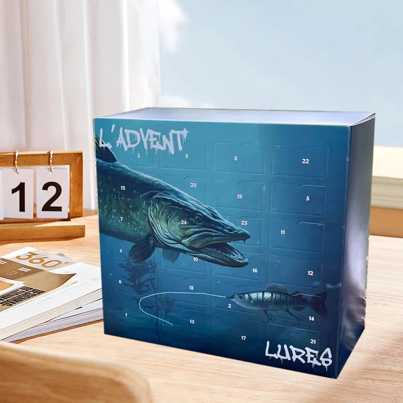 Fishing Lure Advent Calendar 24 Assorted Pre-Rigged Lures