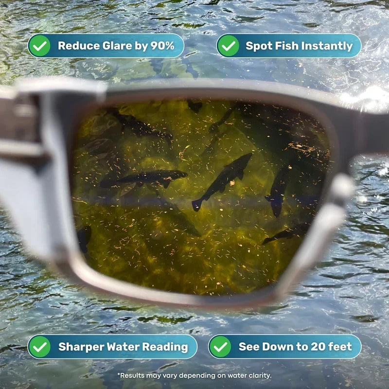 Fishing Sunglasses Polarized Polycarbonate Lightweight Impact-Resistant Lenses