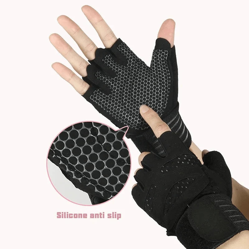 Fitness Gloves Non-Slip Grip Workout Comfort S–XL