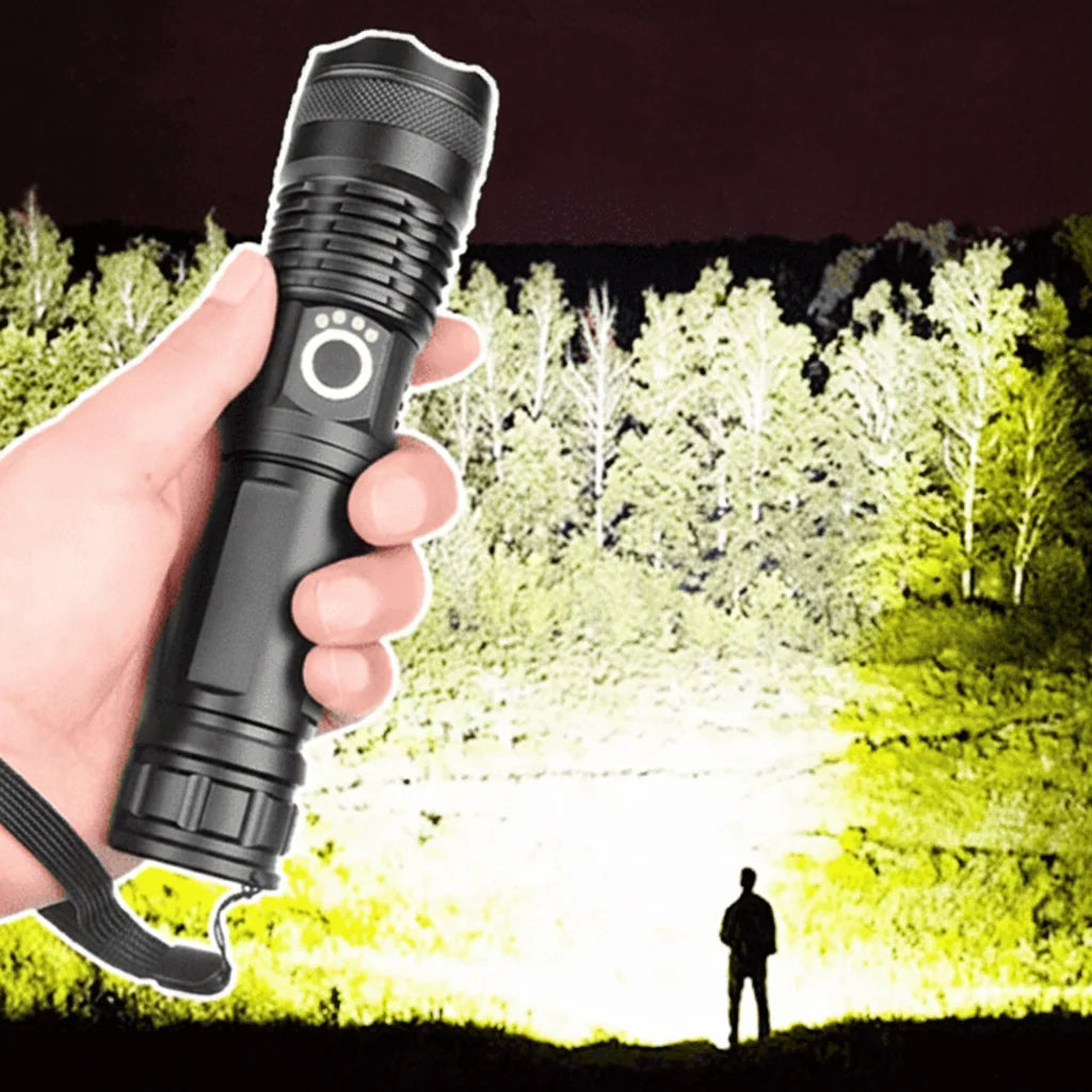 Flashlight High-Lumen Adjustable Focus USB Rechargeable
