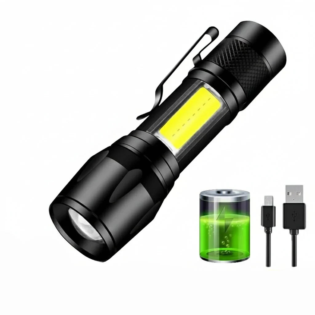 Flashlight LED Long-Range Waterproof USB-C Rechargeable