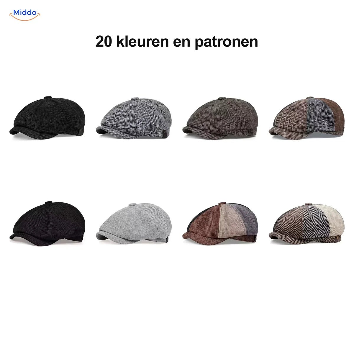 Flat Cap Eight-Panel Lightweight & Foldable