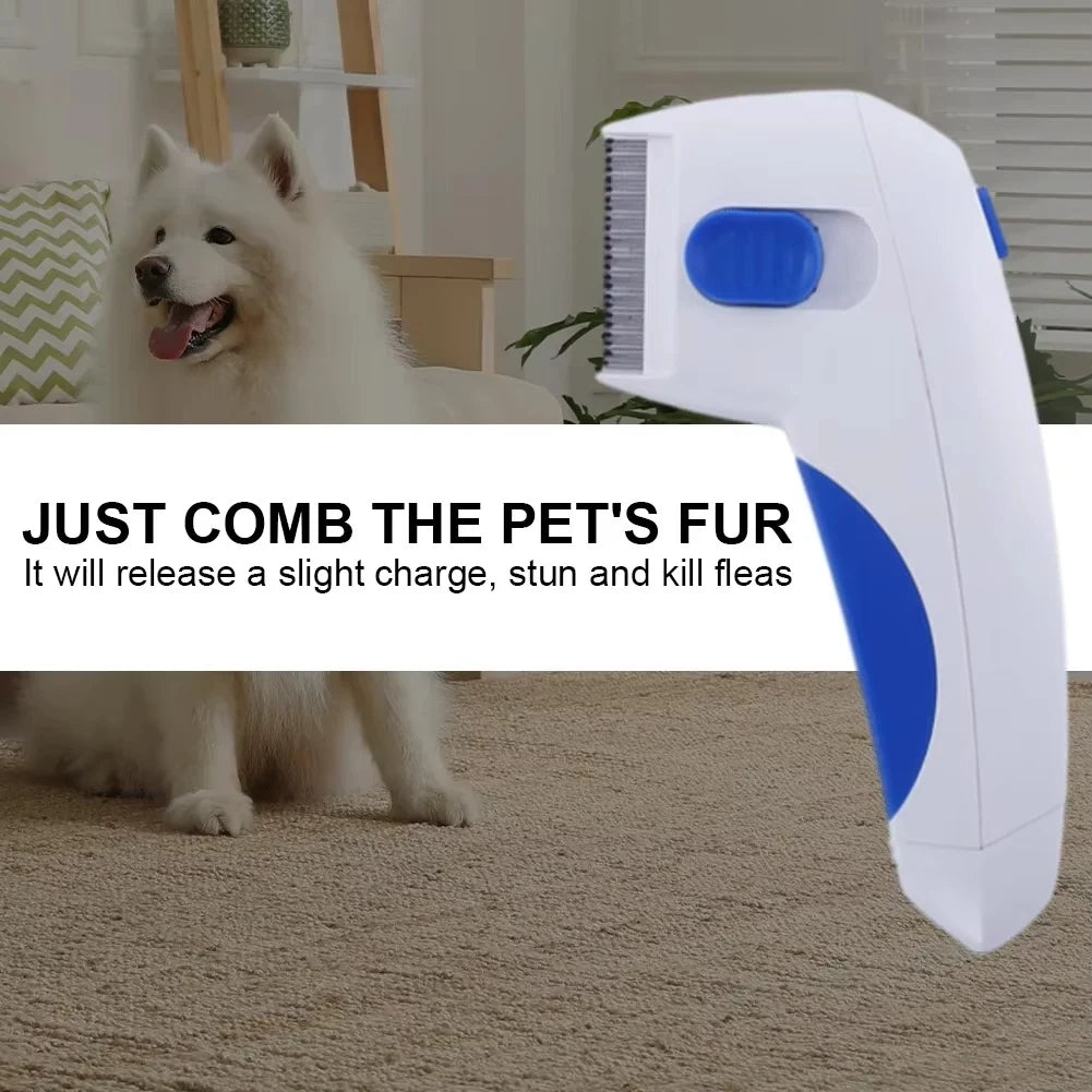 Flea & Tick Remover Battery-Powered Low-Voltage Fine-Tooth Comb