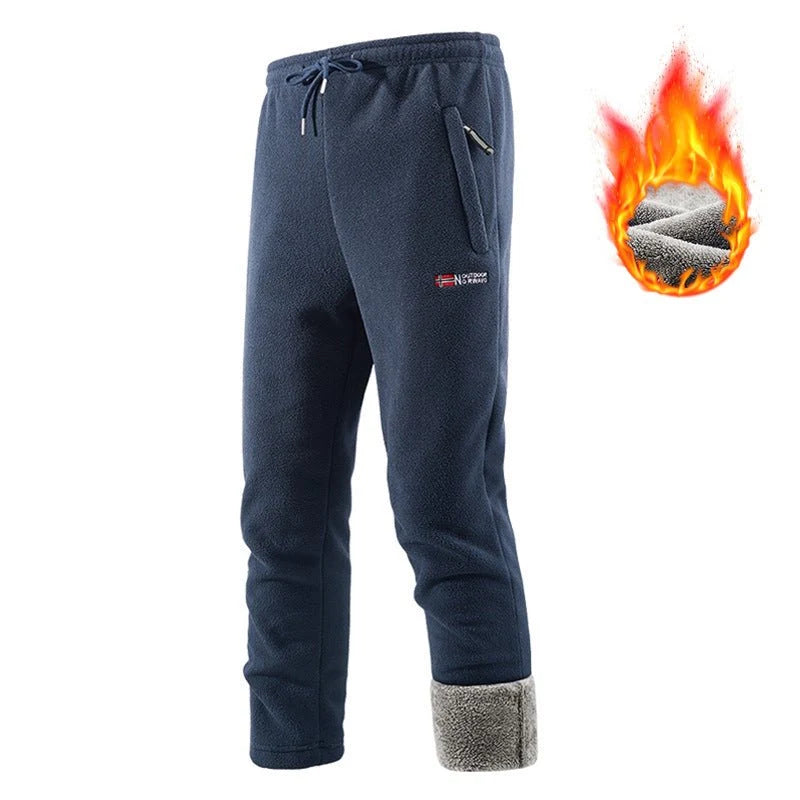 Fleece Pants Sherpa-Lined Zippered Pockets Wind-Resistant