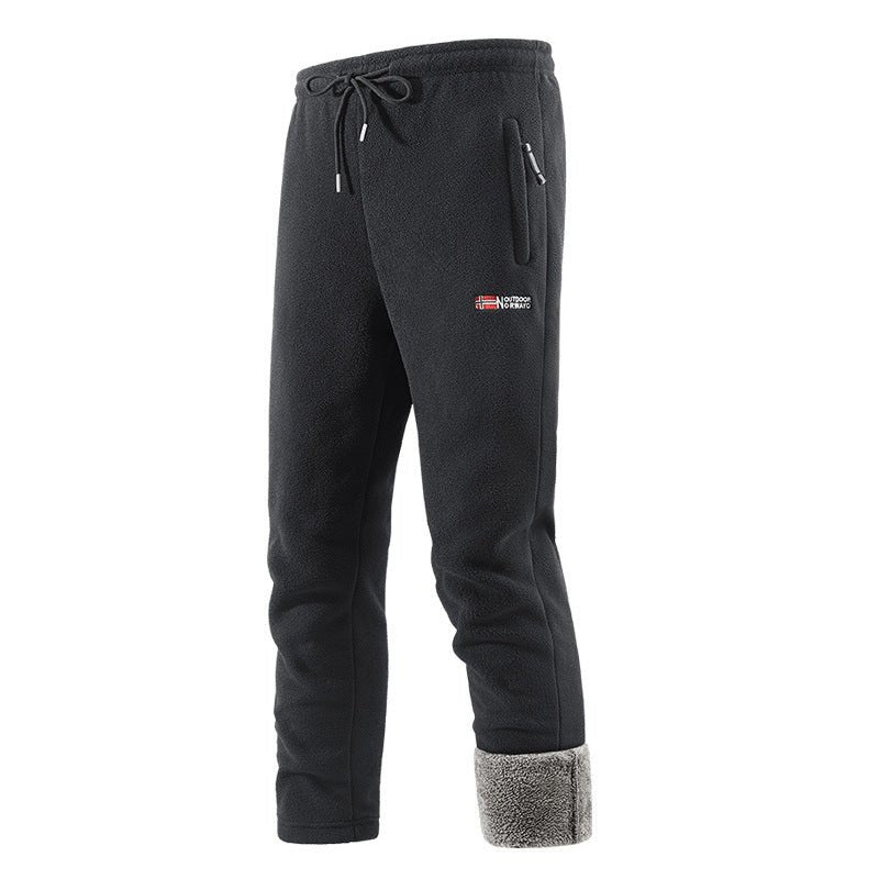 Fleece Pants Sherpa-Lined Zippered Pockets Wind-Resistant