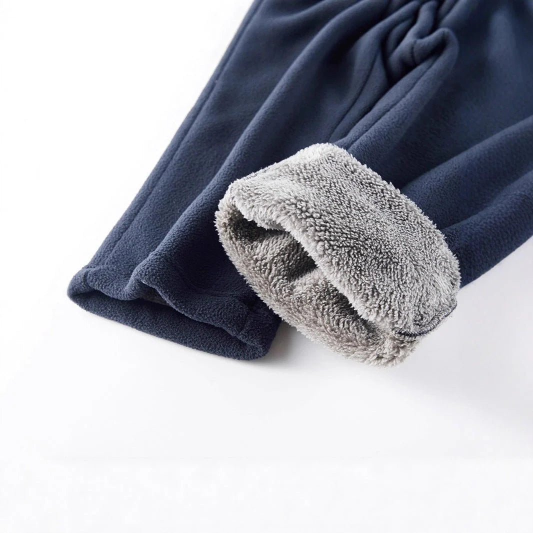 Fleece Pants Sherpa-Lined Zippered Pockets Wind-Resistant