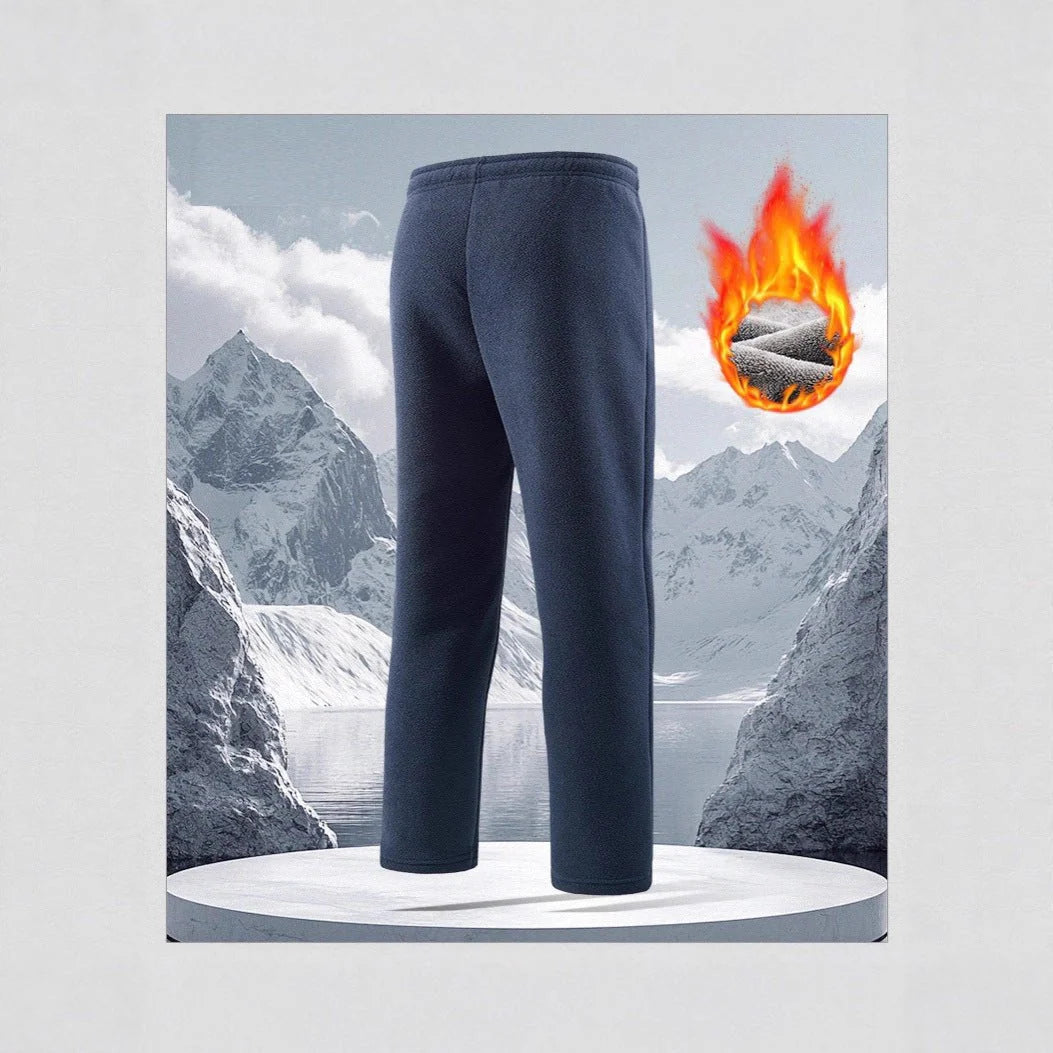 Fleece Pants Sherpa-Lined Zippered Pockets Wind-Resistant