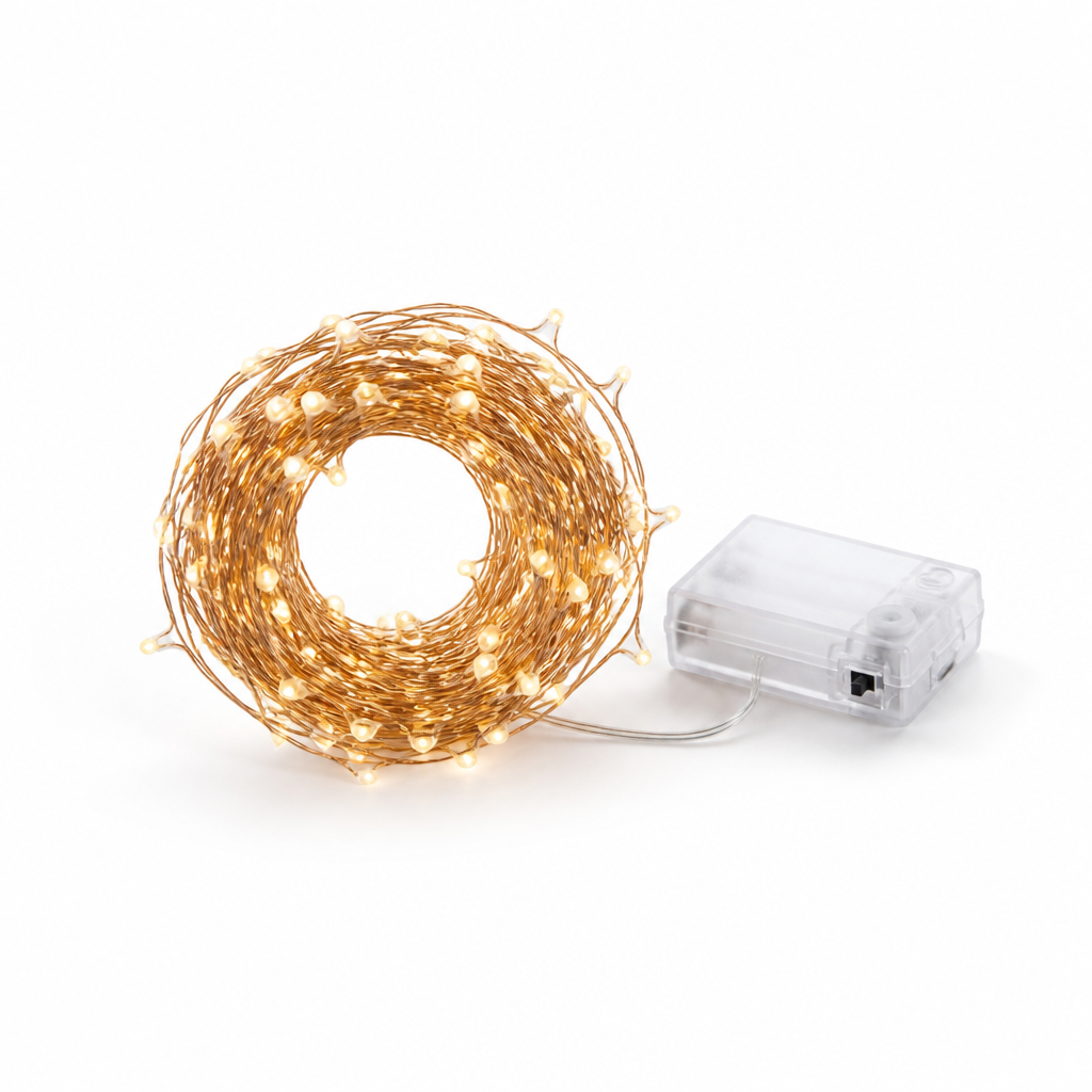 Flexible Copper Wire & Cool-To-Touch LED String Lights (USB/Battery)