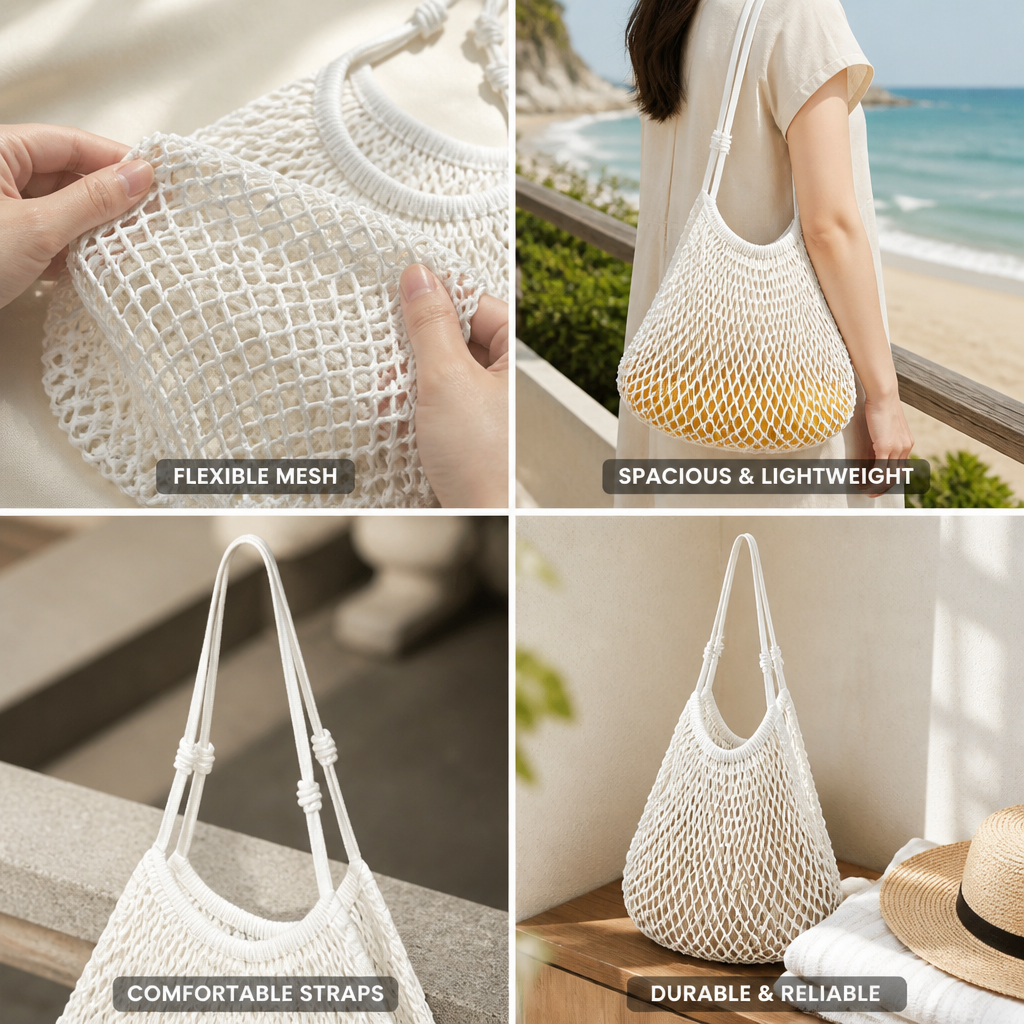 Flexible & Durable Mesh Tote Bag