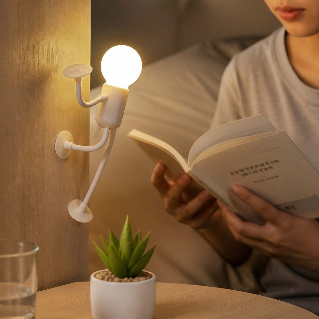 Flexible Poseable Suction-Cup Night Light (Battery-Operated)