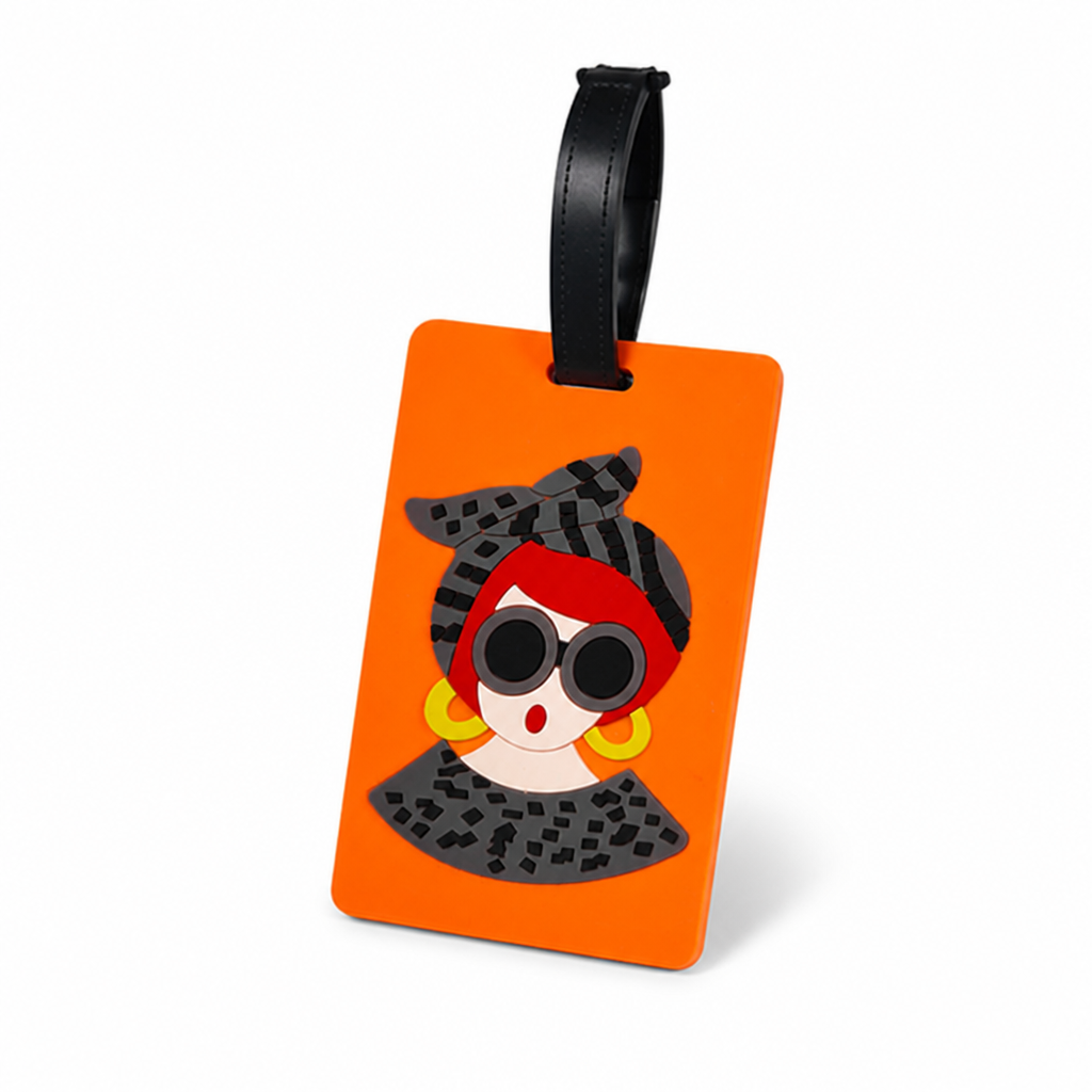 Flexible Silicone Cute Character Luggage Tag (Sturdy Strap)