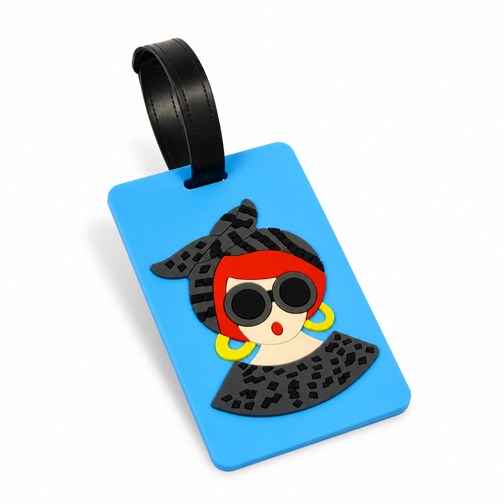 Flexible Silicone Cute Character Luggage Tag (Sturdy Strap)