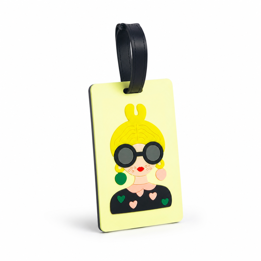 Flexible Silicone Cute Character Luggage Tag (Sturdy Strap)
