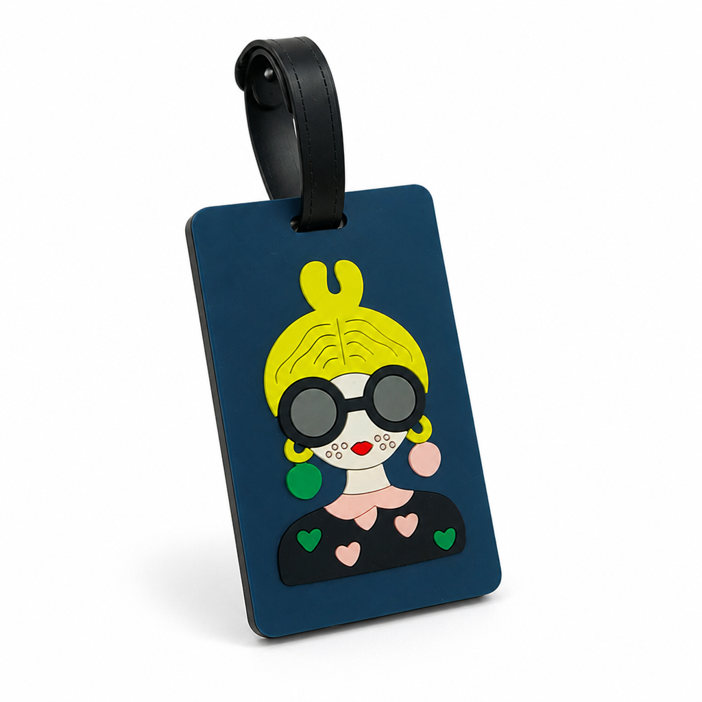 Flexible Silicone Cute Character Luggage Tag (Sturdy Strap)