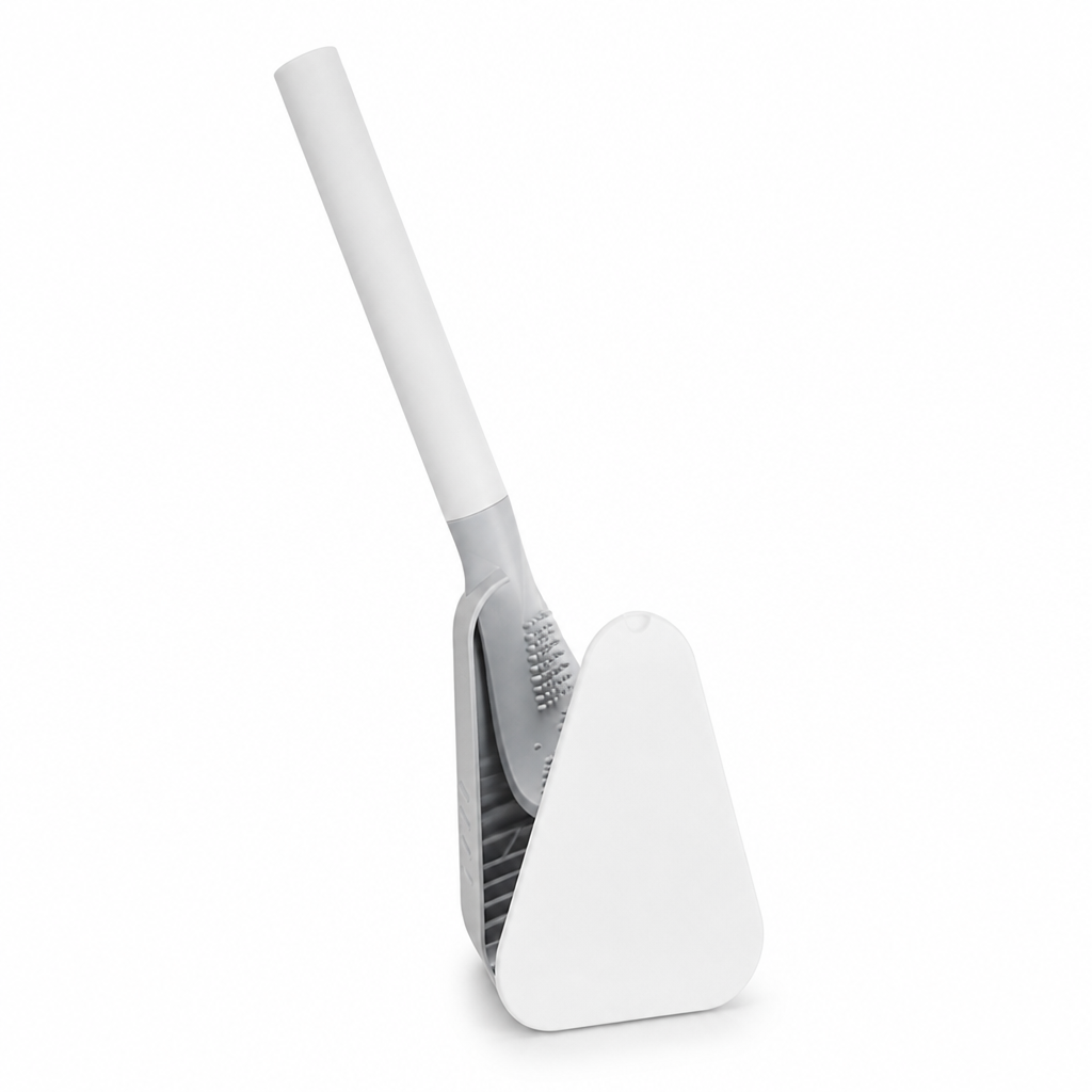 Flexible Silicone Odor-Resistant Toilet Brush (Tool-Free Wall Mount)