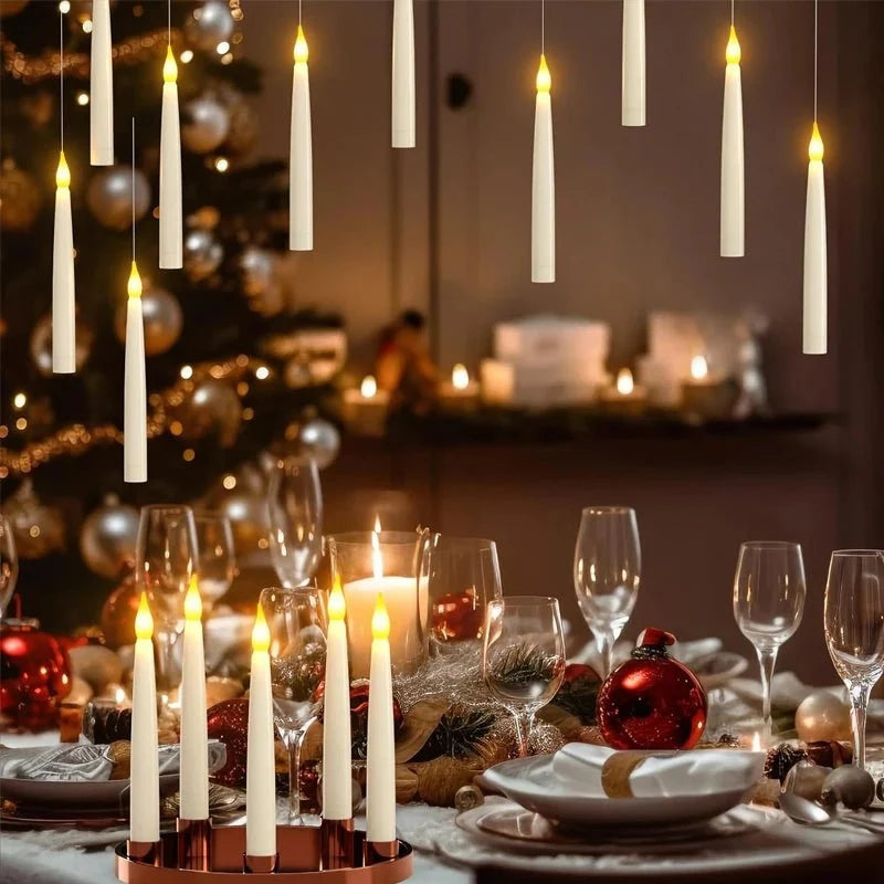 Floating Candles Flameless Flickering With Magic Wand Remote