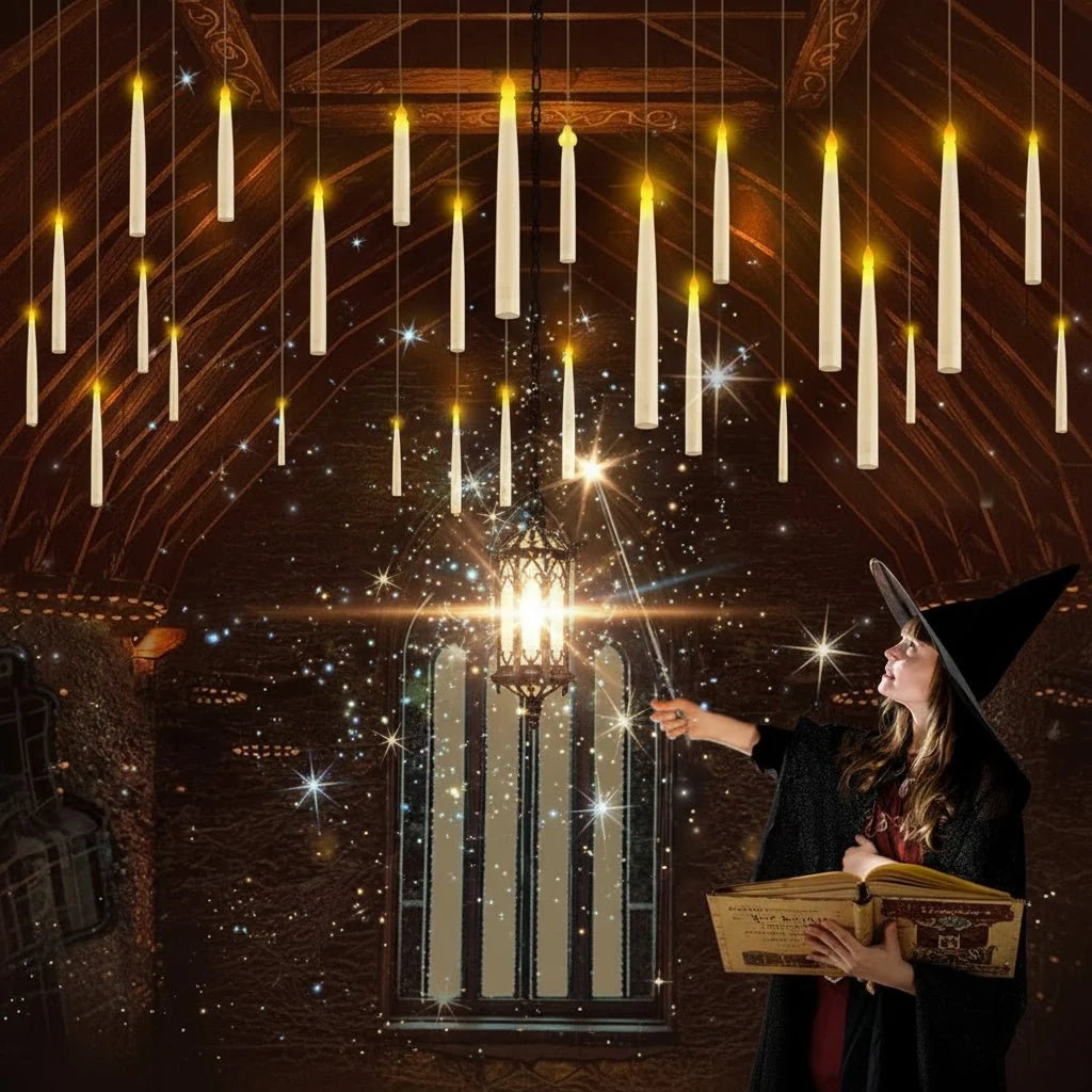 Floating Candles Flameless Flickering With Magic Wand Remote
