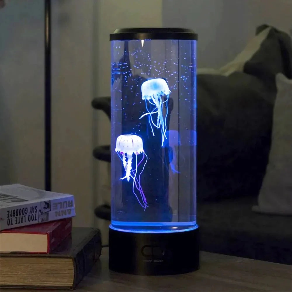 Floating Jellyfish Lamp Lifelike Motion 5-Color LED USB Rechargeable