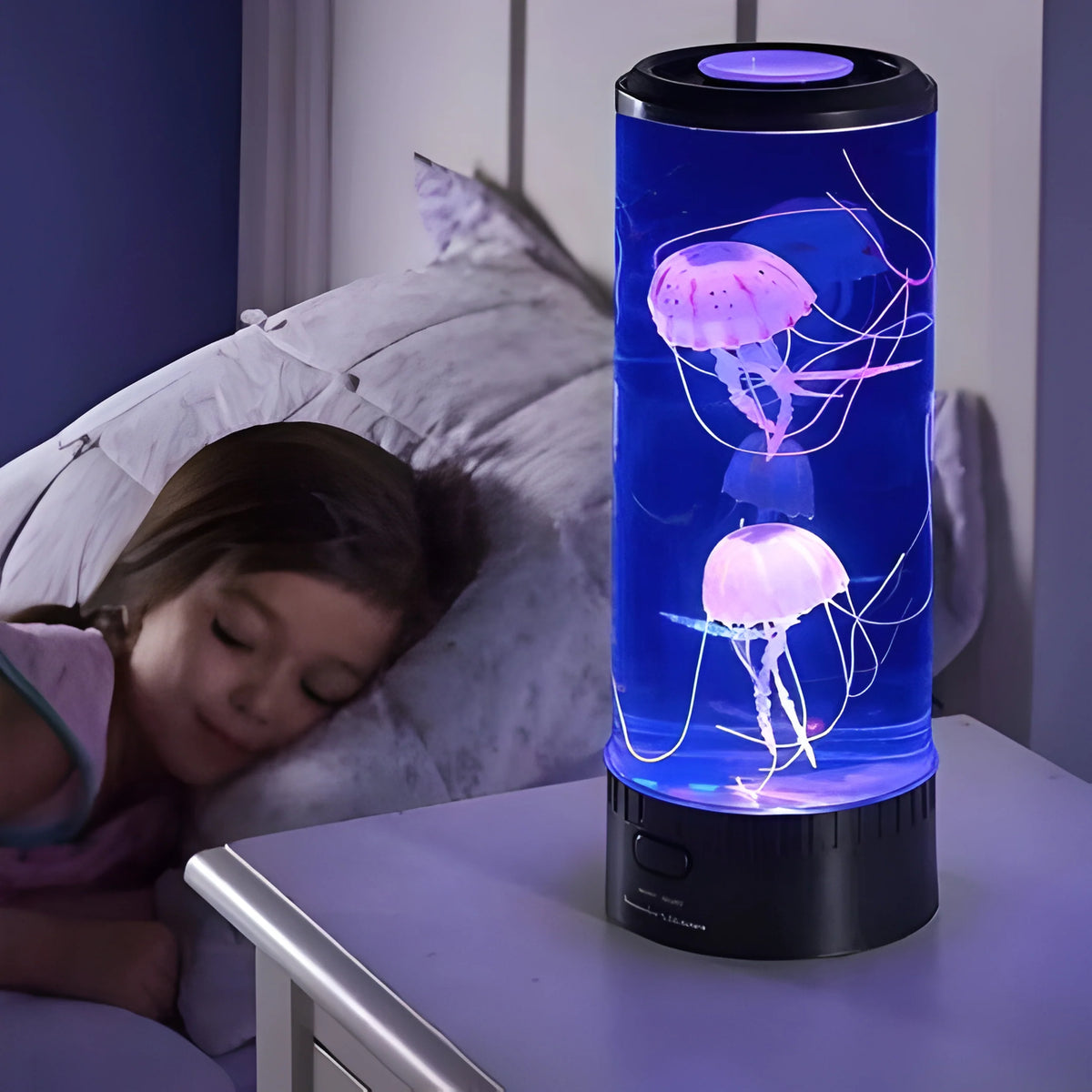Floating Jellyfish Lamp Lifelike Motion 5-Color LED USB Rechargeable