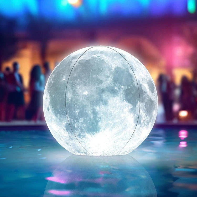 Floating Pool Light 14 Inch Full Moon Design Solar-Powered