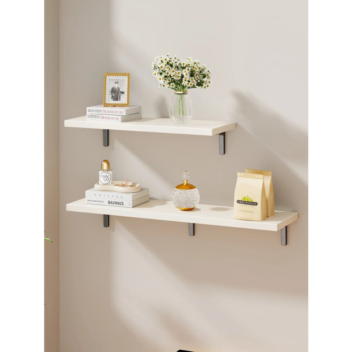 Floating Wall Shelf Slim Design Concealed Brackets