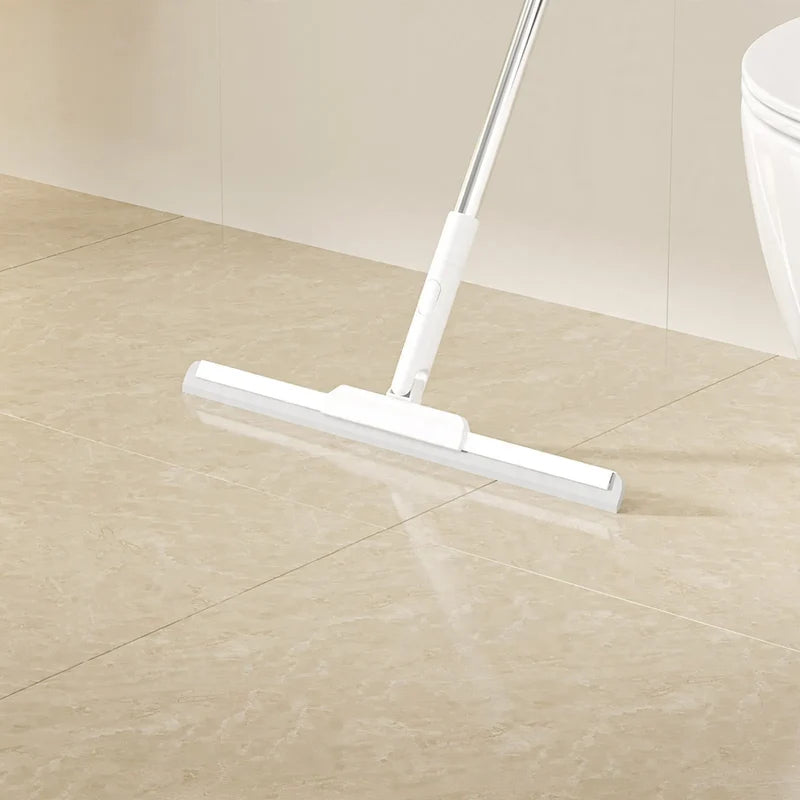 Floor Broom Silicone Bristles & Integrated Squeegee