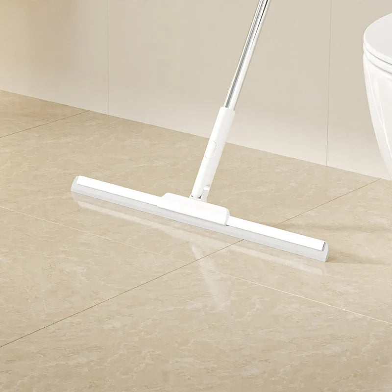 Floor Broom Silicone Bristles & Integrated Squeegee