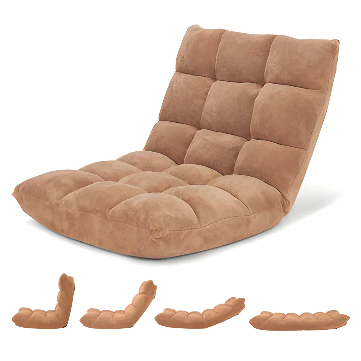 Floor Chair 14 Adjustable Reclining Angles Foldable with Foam Padding
