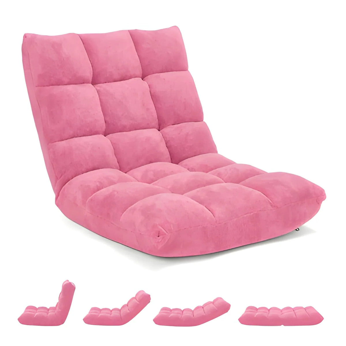 Floor Chair 14 Adjustable Reclining Angles Foldable with Foam Padding